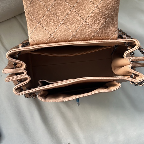 Chanel accordion camel calfskin crossbody/shoulder flap bag - Picture 5 of 17